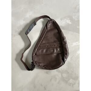 Vintage Ameribag Brown Leather Healthy Back Bag Backpack